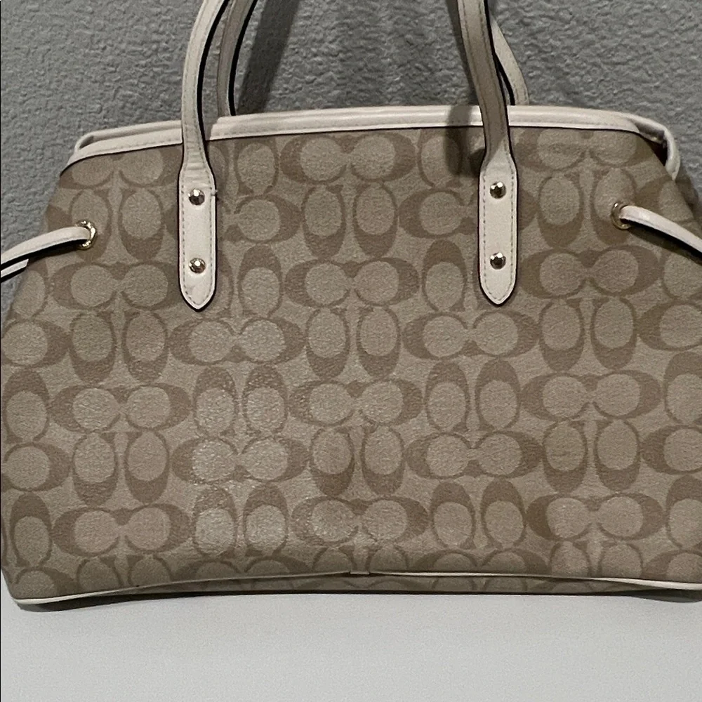 Coach Beige Signature Tote - Picture 3 of 11